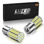 LUYED 2016 Newest! 2 x 1440LM Super Bright 1156 3014 144-smd 12-24v White Color 1156 1141 1003 7506 LED Bulbs for Back Up Reverse Lights,Brake Lights,Tail Lights,Rv lights