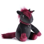 corimori 1849 - Stuffed Toy Cuddly Plush Animal for Babies, Toddlers, 26cm, Ruby the Punk Unicorn Pink-Black