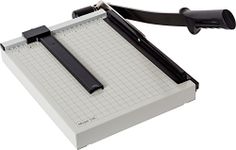 Dahle 12e Vantage Paper Trimmer, 12" Cut Length, 15 Sheet, Automatic Clamp, Adjustable Guide, Metal Base with 1/2" Gridlines, Guillotine Paper Cutter