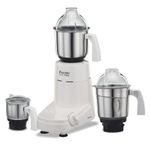 Preethi Eco Plus MG-138 110V, 550 Watt Mixer Grinder with 3 Jars (0.4L Chutney grinding Jar + 1.0L dry grinding Jar + 1.5L Wet grinding Jar, Stainless Steel) with 5 Yrs Motor warranty, White