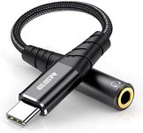 ESR USB Type-C to 3.5 mm Female Headphone Jack Adapter, USB-C to Aux Audio Dongle Cable Compatible with Galaxy S22/S21/S20/Note10/A52, iPad Air 5/4, iPad Pro 12.9/11, iPad Mini 6, Black