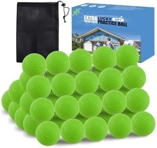 FINGER TEN Golf Practice Balls Foam Colored Value 12 24 50 Pack, Golf Ball Limited Flight for Indoor Outdoor Driving Range Backyard Training (Green, 50 Pack)