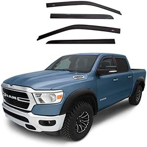 Auto Ventshade [AVS] In-Channel Ventvisor / Window Deflectors | Fits 2019 - 2024 Ram 1500 (Classic Body Only), 2009 - 2018 Ram 1500, 2010 - 2024 Ram 2500 & 3500 Mega/Crew Cabs, 4 pcs. | Smoke - 194109