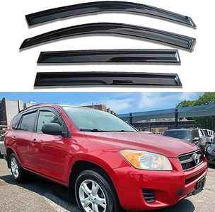 TONOYTIM 4-pcs Car Rain Guard Sun Shade Vent Window Visors for Toyota RAV4 2006-2012 Window Deflectors Smoke
