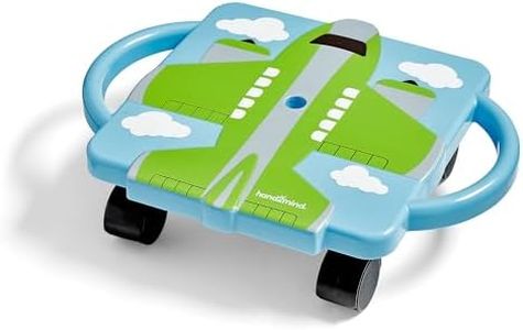 hand2mind Green Plane Glider Scooter Board, Floor Scooter Board, Gross Motor Toys, Kids Exercise & Physical Education Equipment, Playground Toys, Indoor Active Play, Toddler Outdoor Activities