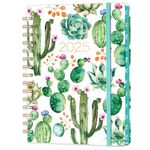 2025 Planner - Planner 2025, Weekly and Monthly Planner, Jan 2025 - Dec 2025, 8.5" x 6.4", Planner with Hardcover, Twin - Wire Binding, Monthly Tabs, Elastic Closure, Daily Organizer