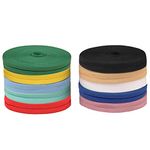 NAUZE 10 Rolls Solid Color Double Fold Bias Tape 1/2" Bias Tape Bias Binding Tape Sewing Piping Hemming Tape