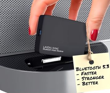 LAYEN i-SYNC | 30 Pin Bluetooth Adapter | Premium Bluetooth 5.3 | Wireless CD Quality Audio for Bose SoundDock and Other 30-Pin / 30pin iPod Dock, Docking Stations, Hi-Fi, Stereo and Speakers.