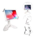 Angel POS ® Universal Tablet Desktop Anti-Theft POS Stand Holder Enclosure with Lock & Key for Retail Kiosk, Compatible with iPad, iPad Air, iPad Mini, Samsung Galaxy, Acer Lenovo 7-10" Tablet