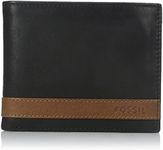 Fossil Men's Quinn Leather Bifold with Coin Pocket Wallet, Black