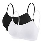 Litthing Women Sports Bra Seamless Comfort Bras Padded Ladies Tops Adjustable Strap Bralettes Vest Style Athletic Wireless Wrap Chest Crop Top for Yoga Fitness Exercise