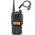 BAOFENG Walkie Talkie P52UV Dual Band Long Range Rechargeable Two Way Radio VHF/UHF Handheld Ham Radio Headset and Programming Cable Included Support Chirp