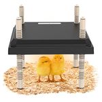 10"x10" Chick Brooder Heating Plate - Chick incubator heating lamp - Adjustable Height - MAX heating temperature 55 ℃/131 ° F Suitable for 15 chicks (Dark British Standard)