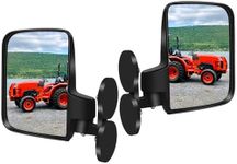 Unviersal Magnetic Tractor Mirrors,GEVINFA Strong Magnetic Side Mirrors for Tractor Forklift Dozer Lawn mower Golf Cart Compatible with Kubota BX John Deere kioti Mahindra