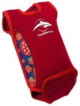 Konfidence Babywarma - Lay Flat Wrap Around 2mm Thick Neoprene Baby Swimming Swimsuit 50+ UV Protection (Strawberry, 6-12 Months)