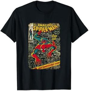 Marvel Spider-Man Comic Book Anniversary Short Sleeve T-Shirt