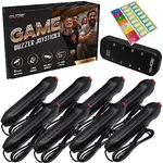 Digital Energy Handheld Buzzer Game System - Console Displays First Buzz-in - Great for Jeopardy, Family Feud, Trivia and Buzzer Games - Console with 8 Joystick Buzzers