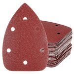 HYCHIKA 60PCS Sanding Pads, 6 Holes Hook and Loop 60/80/100/120/180/240 Grits Mouse Sander Pads for HYCHIKA 200W Mouse Sander (Model Number: FL118A)