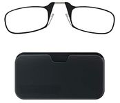 ThinOptics Reading Glasses 1.0 Black Frames and Universal Compact Case - Compact Foldable Reading Glasses 1.00 Reading Glasses, UPB1.0BLACKISR