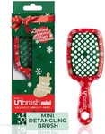 UNbrush Mini Holiday Hair Brush for Pain-Free Brushing On All Wet/Dry Hair Types — Mini UNbrush Detangling Brush with Durable Anti-Static Bristles, Lightweight & Vented — Christmas Hair Care Gifts