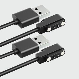 Wonvify Chargeur Montre Connectée, 2 Pièces USB Câble de Chargement de Montre Intelligente avec Contact Magnétique 2 broches 2,8 mm, Remplacement Adaptateur Charge, Paramagnetic & Diamagnetic, 60 cm