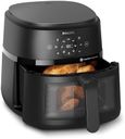 Philips Air Fryer Série 2000 6.2L - 13 façons de cuisiner, technologie Rapid Air, jusqu'à 90% de matières grasses en moins, fenêtre de cuisson, écran tactile, noir (NA230/00)