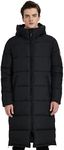 PUREMSX Winter Puffer Coats, Mens Womens Insulated Padded Climbing Skiing Outdoor Quilted Thick Warm Long Jacket Clearance,Black,X-Small