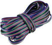 uxcell RGB Wire 22AWG 4 Pin 4 Color Extension Cable Line for LED Strip 5050 3528 Cord 33ft / 10m