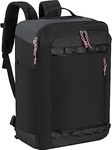 TRAILKICKER Carry on Backpack Water Resistant, 48L Flight Approved Convertible Large Travel Backpack, Airplane Approved Weekender Bag for Men & Women, Lightweight Daypack, Black