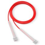 PORTENTUM Adjustable Skipping Rope for Adult and Kids | Speed Jumping Rope with Non Slip Handle for Home Exercise,Body Fitness, Fat Burning, Boxing, Crossfit and MMA, RED