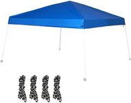 GOTRUTH 8x8 Canopy Replacement Top, Pop Up Canopy Tent Top for Slant Leg, Outdoor Canopy Cover with Fixed Ropes (Top Only) (Blue)