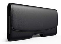 SmartPoint Pu Leather Pouch Cover Holster Belt Clip Case Magnetic Cover for LG Wing 5G - Black