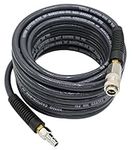 YOTOO PVC Air Compressor Hose 10m Long 6mm ID X 11mm OD 300 PSI with 1/4-Inch Europe Steel Quick Coupler Fittings and Bend Restrictors for Heavy Duty, Lightweight, Flexible at All Weather Use, Gray