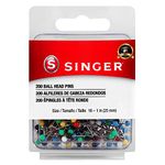 Singer 7040 Ball Head Straight Pins-Size 16 200-Pack