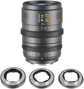 SIRUI VP-1 Vision Prime 1 T1.4 Full Frame Cine Lens, 24mm Manual Focus Cinema Lens with Pre-Installed E Mount, Interchangeable RF/Z/L Mounts (Metal Gray)