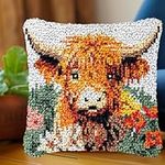 Cute Highland Cow Cattle Latch Hook