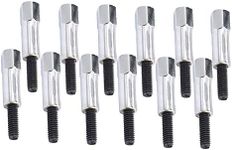 GSKMOTOR Chrome Hex Head Valve Cover Bolt Set 12 PCS for Chevy 283 305 327 350 383 Small Block Valve Cover Bolt Set Stud Kit