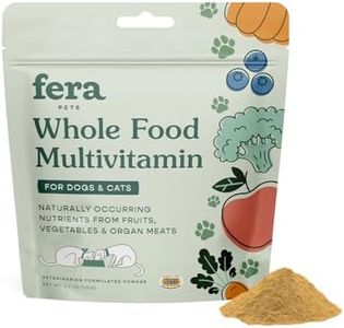 Fera Pets Whole Food Multivitamin Cat and Dog Food Topper - Vet Created Cat & Dog Vitamins Plus Minerals, Micronutrients, Prebiotics and Probiotics – Powder Supplement - 3.7oz