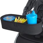 Habitat Universal Stroller Snack Tray with Insulated Cup Holder - Divided Compartment with Secure Non-Slip Straps | Stroller Snack Tray Attachment Fits Most Strollers