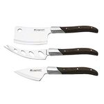 Legnoart Reggio Cheese Knife Set in Stainless Steel and Dark Wood Handle