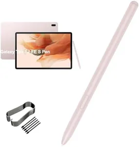 Tab S7 FE S Pen Replacemen Stylus Pen for Samsung Galaxy Tab S7 FE SM-T730 Touch Pen + Tips/Nibs(Mystic Pink)
