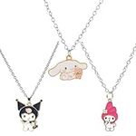 BESTZY Kids Cartoon Necklace, 3 Piece Girls Necklace Pendant Necklace Necklace Necklace Cosplay Accessories, Jewellery Gift for Girls Women