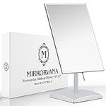 Large Free Standing Mirror for Bathroom Countertop, Dressing Table, Desk and Bedroom Vanity - True Frameless Face Mirror For Makeup and Shaving - 25 x 18cm