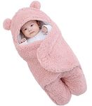 Happy Cherry Cute Baby Snowsuit Warm Items Newborn Plush Nursery Swaddle Blankets Perfect Baby Girl Shower Gift Infant Girls Clothes Pink