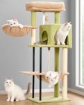 Gitelsnour Cat Tree, Cat Tower for Indoor Cats, 43.3 inch Cat Tree Tower with Sturdy Steel Tube, Cat Hammock, Cat Condo for Small Cats and Kittens, Cat Scratching Post, Cactus, GCT004SGY