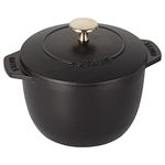 Staub Cast Iron Petite French Oven, 1.5-quart, Matte Black