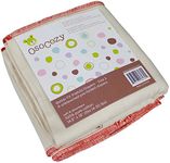 OsoCozy Better Fit Unbleached Prefold Cloth Diapers -100% Cotton, Gauze Weave, Sized for Tri Folding - Diaper Service Quality (DSQ) (Premium 4x8x4 Fits 25-40 lb.) - 6 Pack