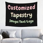 JeReVolng Custom Tapestry Personalized Tapestry backdrop with name and photo customized wall hanging For gift and bedroom aesthetic,29x37