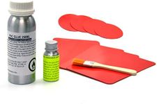 Seamax Repair Kit for Inflatable Boats, Professional PVC Version with 2 Part Glue (250ml 2-Part PVC Glue, with Red Material)