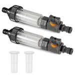 Pack of 2 Motorhome Water Filters with Replacement Strainer with 3/4 Inch Quick Adapter and Regulating Valve, with Water Filter Insert, for Motorhome, Caravan, Caravan and Boat Accessories